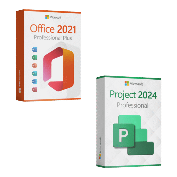 Microsoft Office 2021 Professional Plus + Microsoft Project 2024 Professional Lizenz für 3 PC